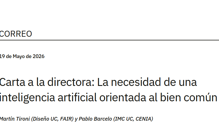The Clinic | «Carta a la directora: La necesidad de una inteligencia artificial orientada al bien común»